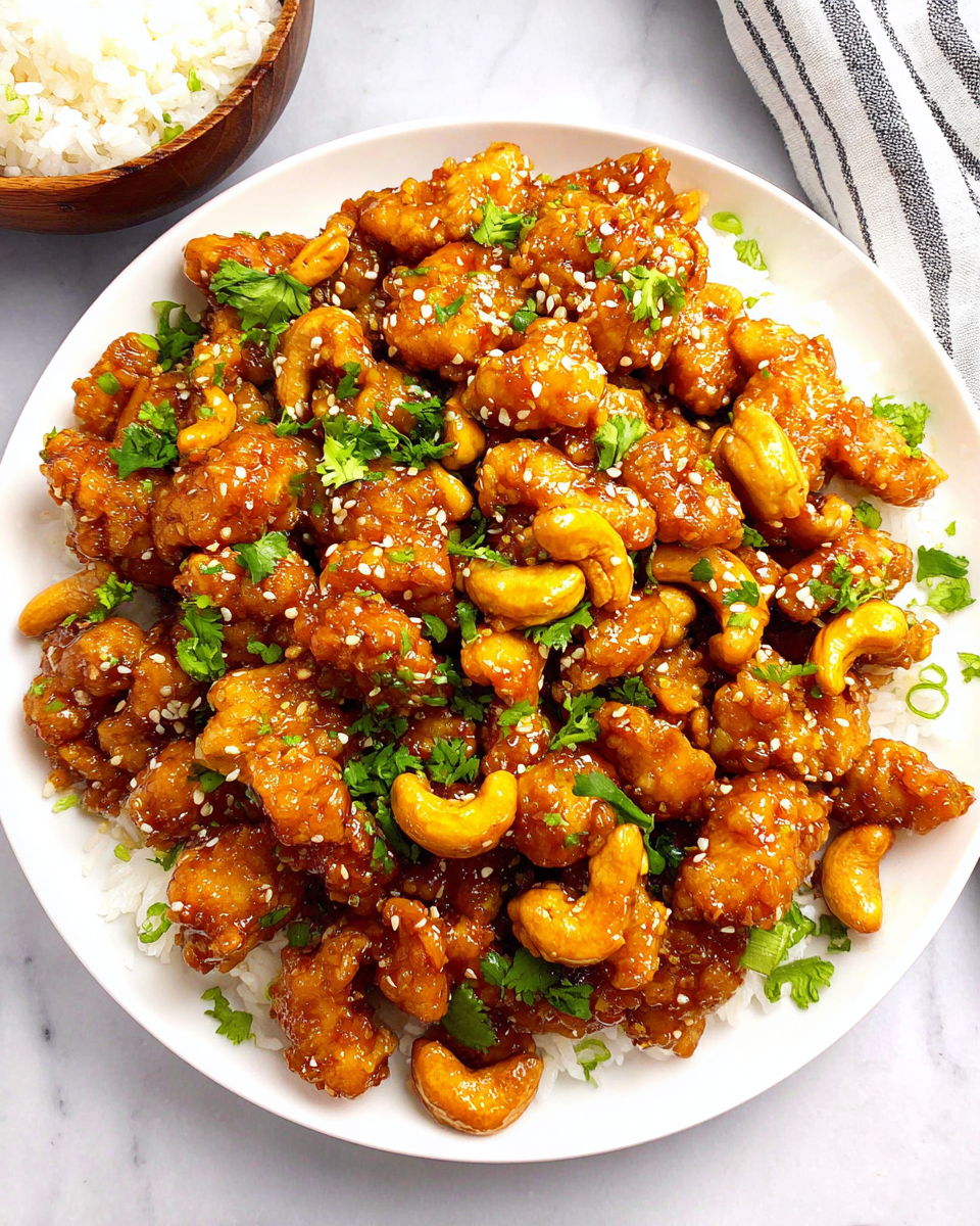 Cashew Chicken with tomato-basil Recipe