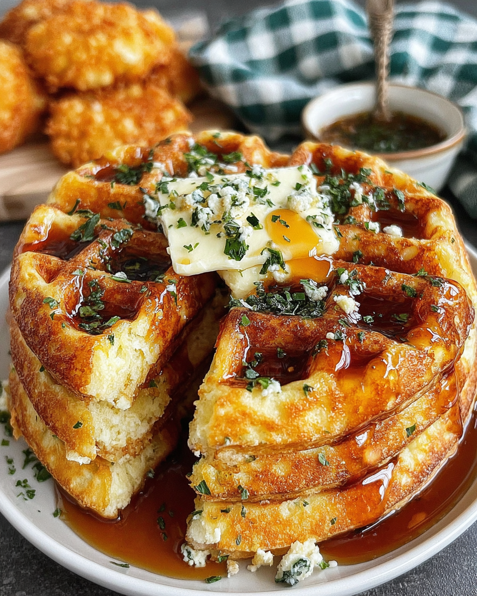 Cheddar Jalapeño Cornbread Waffles with lemon-pepper Recipe
