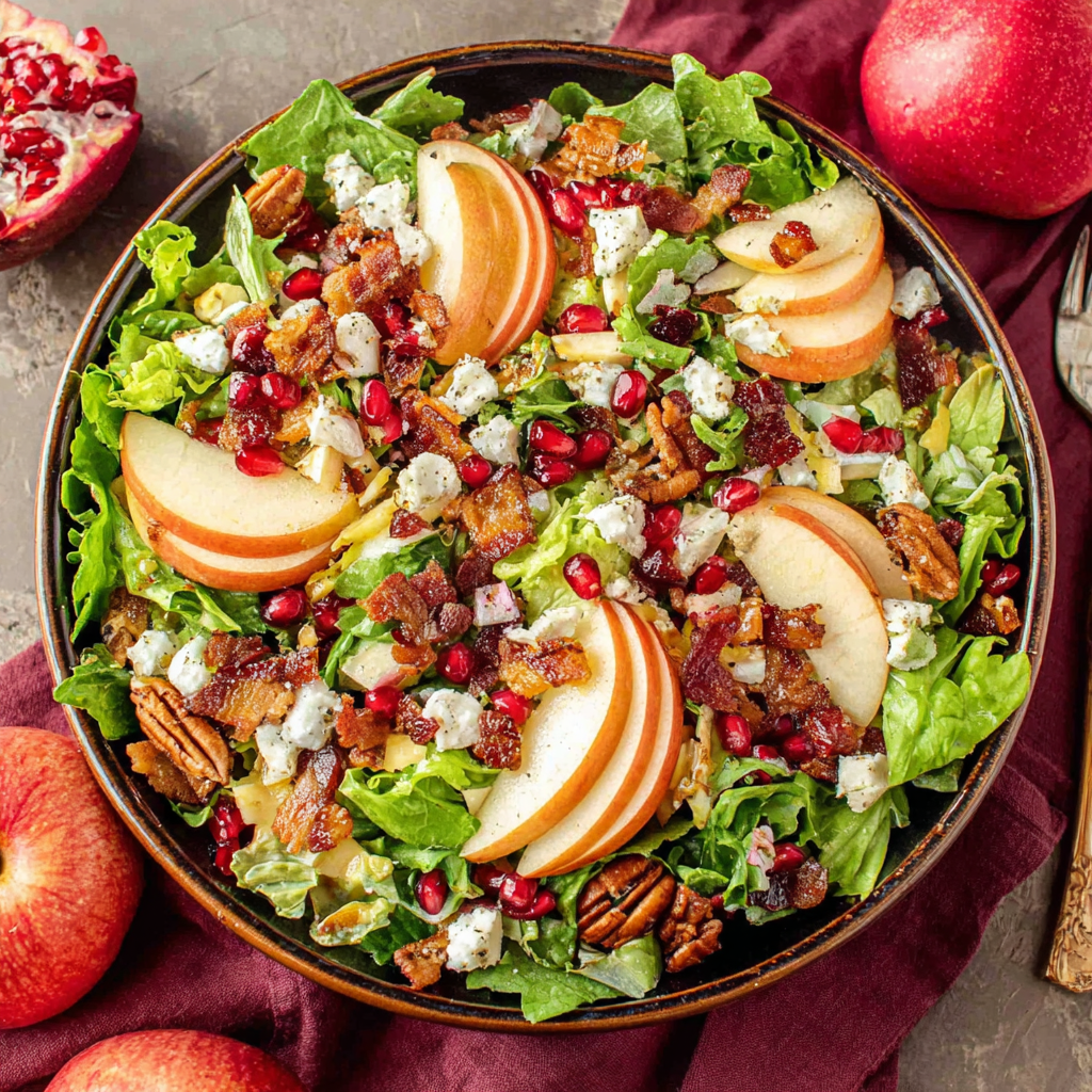 Colorful Fall Salad with Butternut Squash and Cranberries