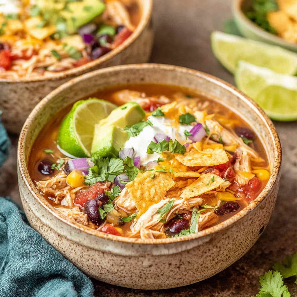 Comforting Slow Cooker Chicken Tortilla Soup Recipe