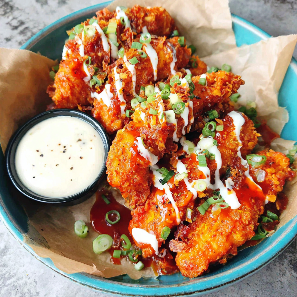Crispy Spicy Buffalo Chicken Tenders for Dinner