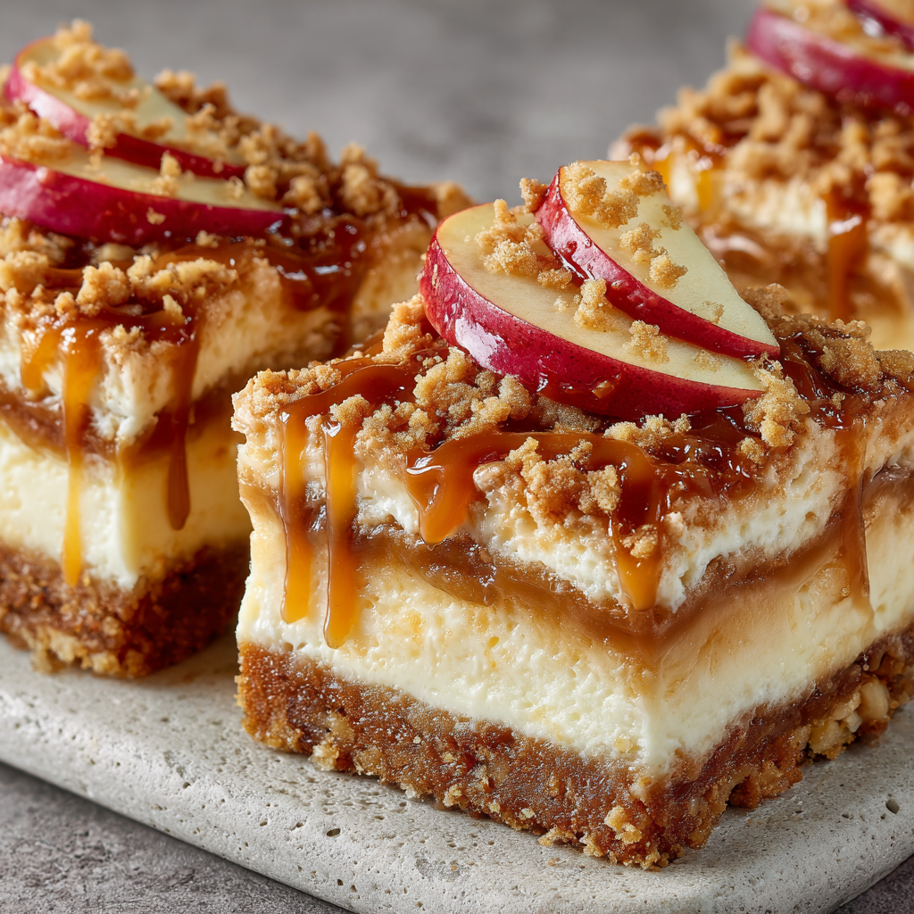 Delicious Caramel Apple Cheesecake Bars for Autumn