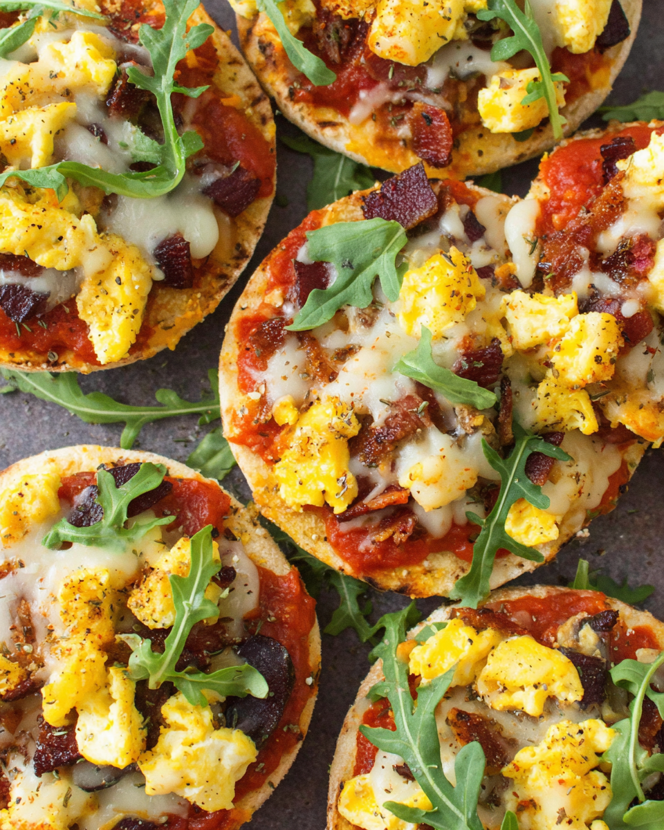 English Muffin Breakfast Pizzas Recipe
