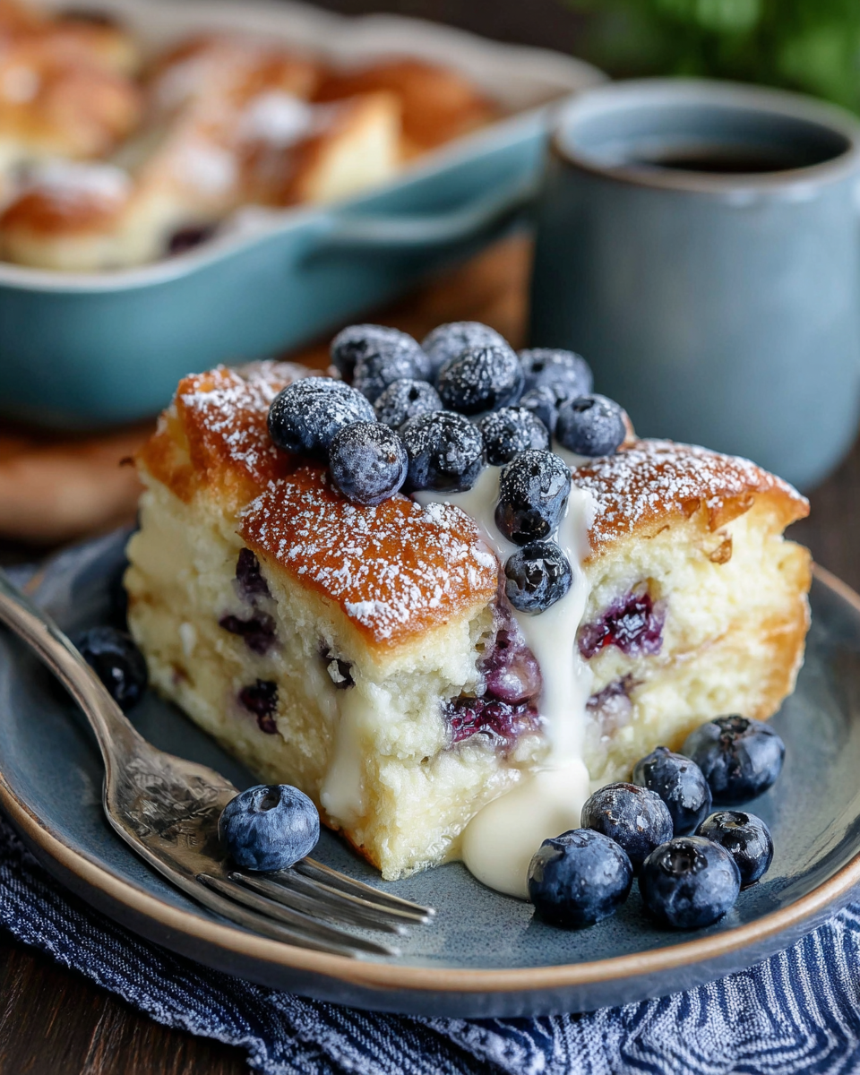 One-Pan Blueberry Buttermilk Pancake Casserole for potlucks