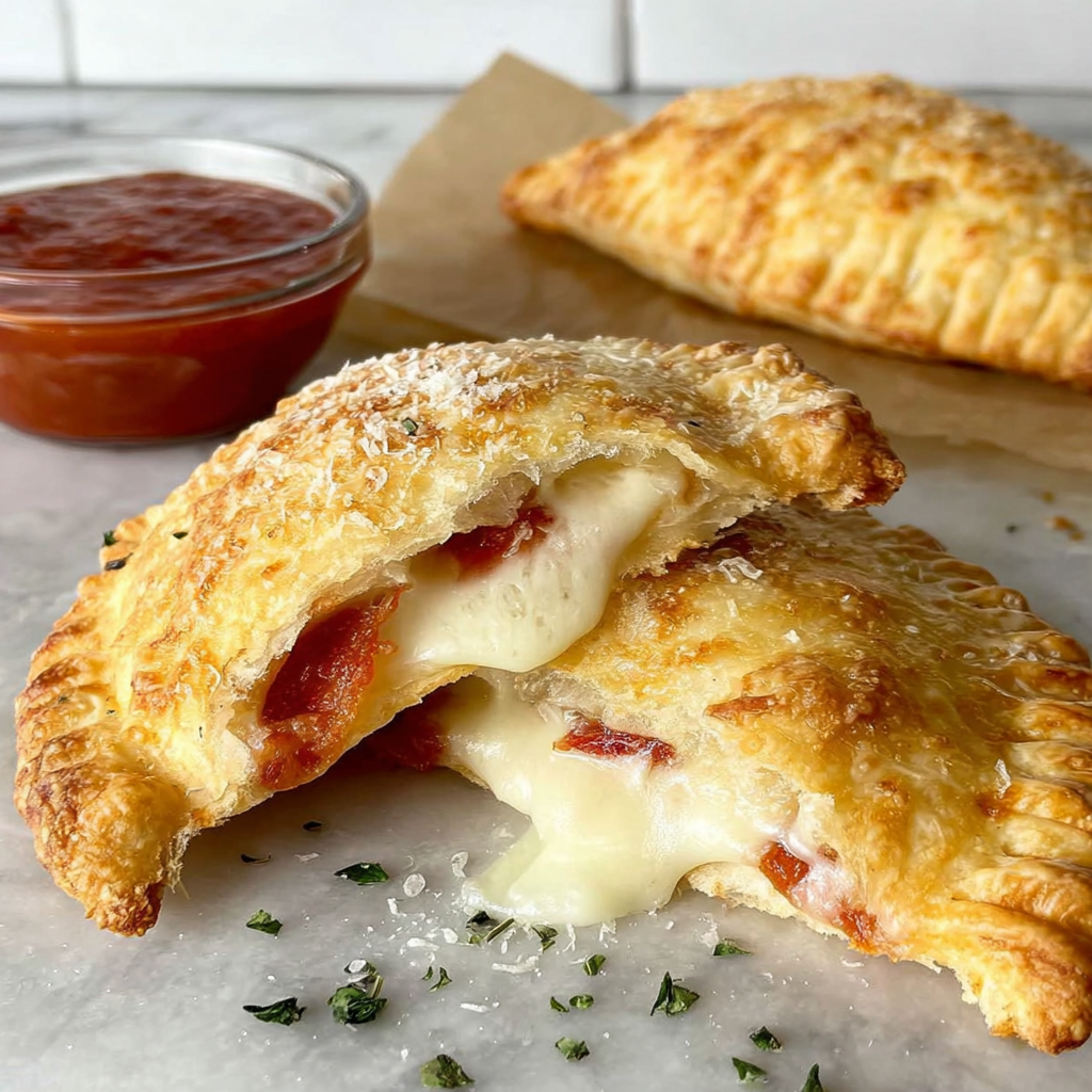 Cheesy Pizza Pockets for Simple Snacks
