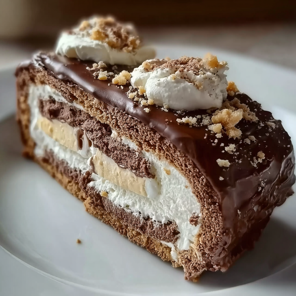 Decadent Ice Cream Chocolate Log Delight