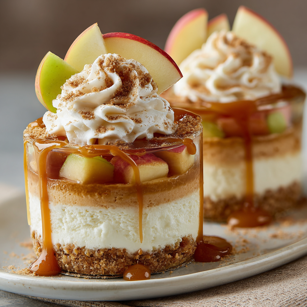 Delightful No-Bake Caramel Apple Cheesecake Cups