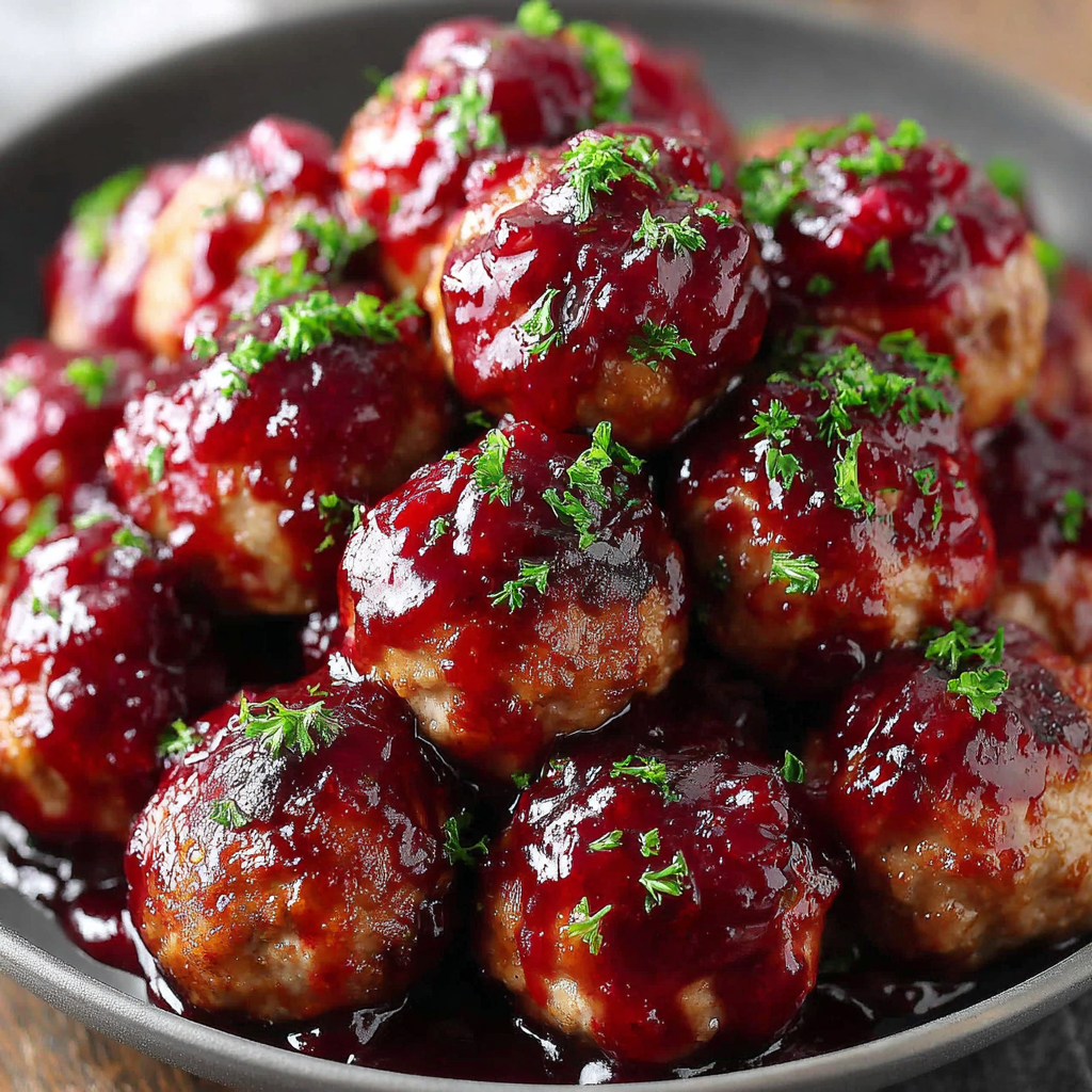 Festive Quick Cranberry Meatballs to Delight Guests