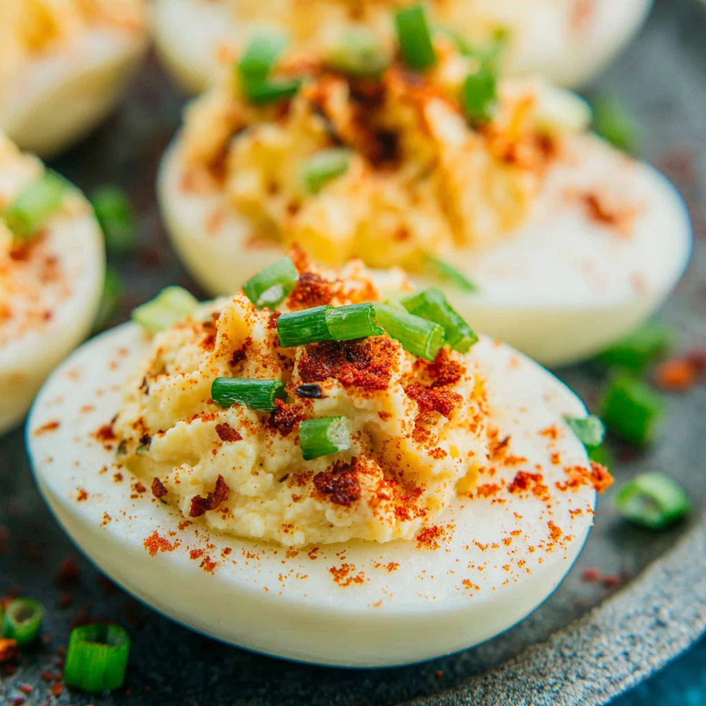 Flavorful Spicy Deviled Eggs with a Kick
