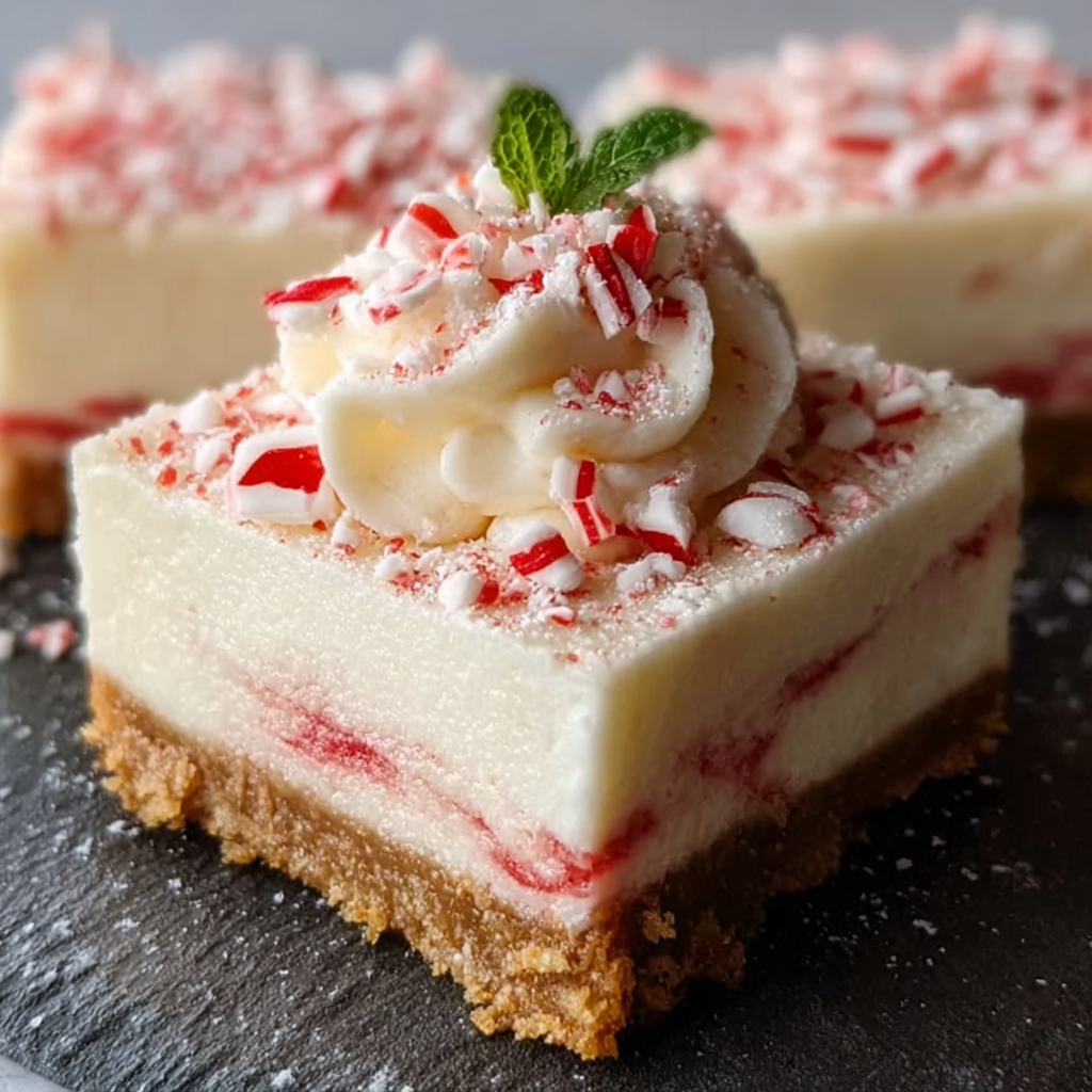 Refreshing No-Bake Peppermint Cheesecake Bars Recipe