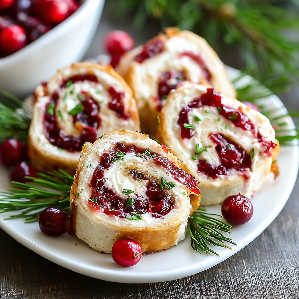 Savory Christmas Cranberry Roll Ups for Festive Gatherings