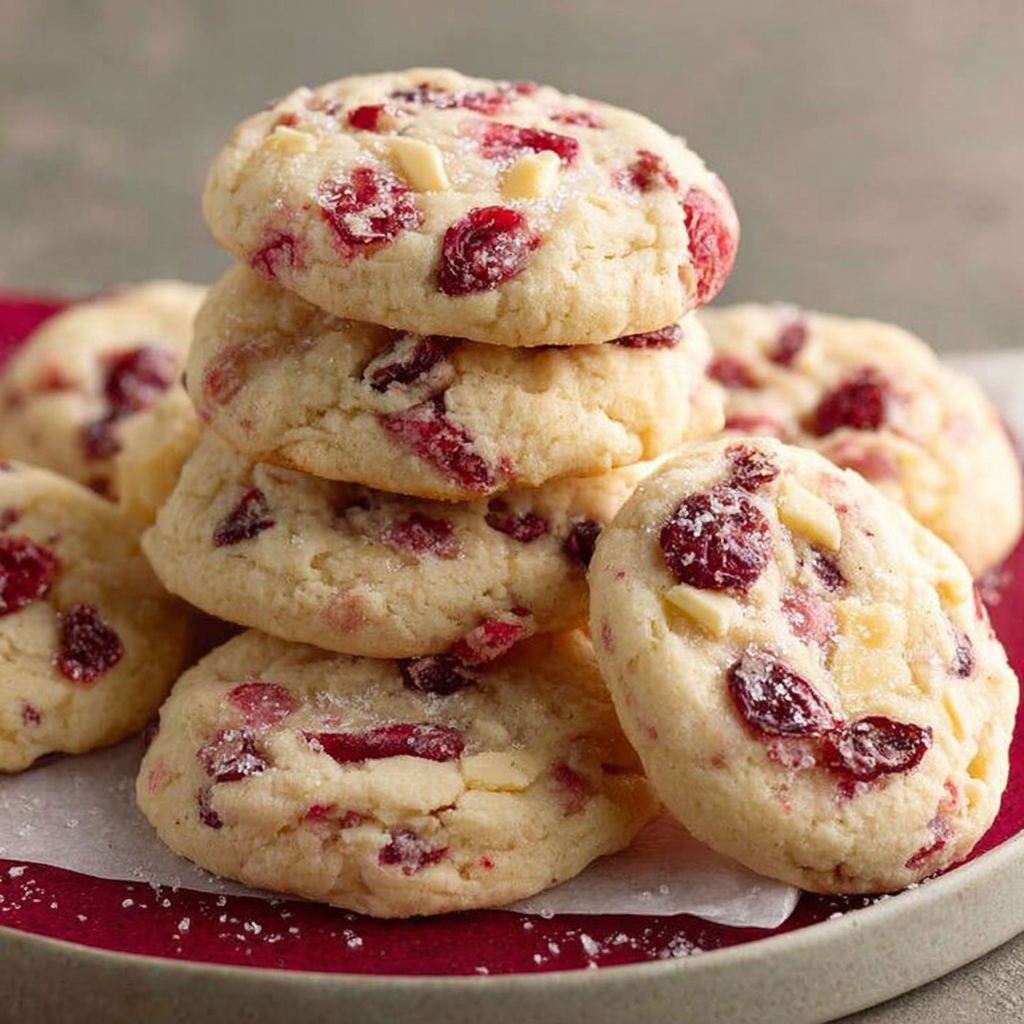 Chewy Christmas Cranberry Orange Cookies Recipe