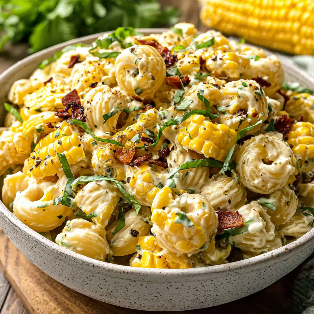 Creamy Street Corn Pasta Salad Delight