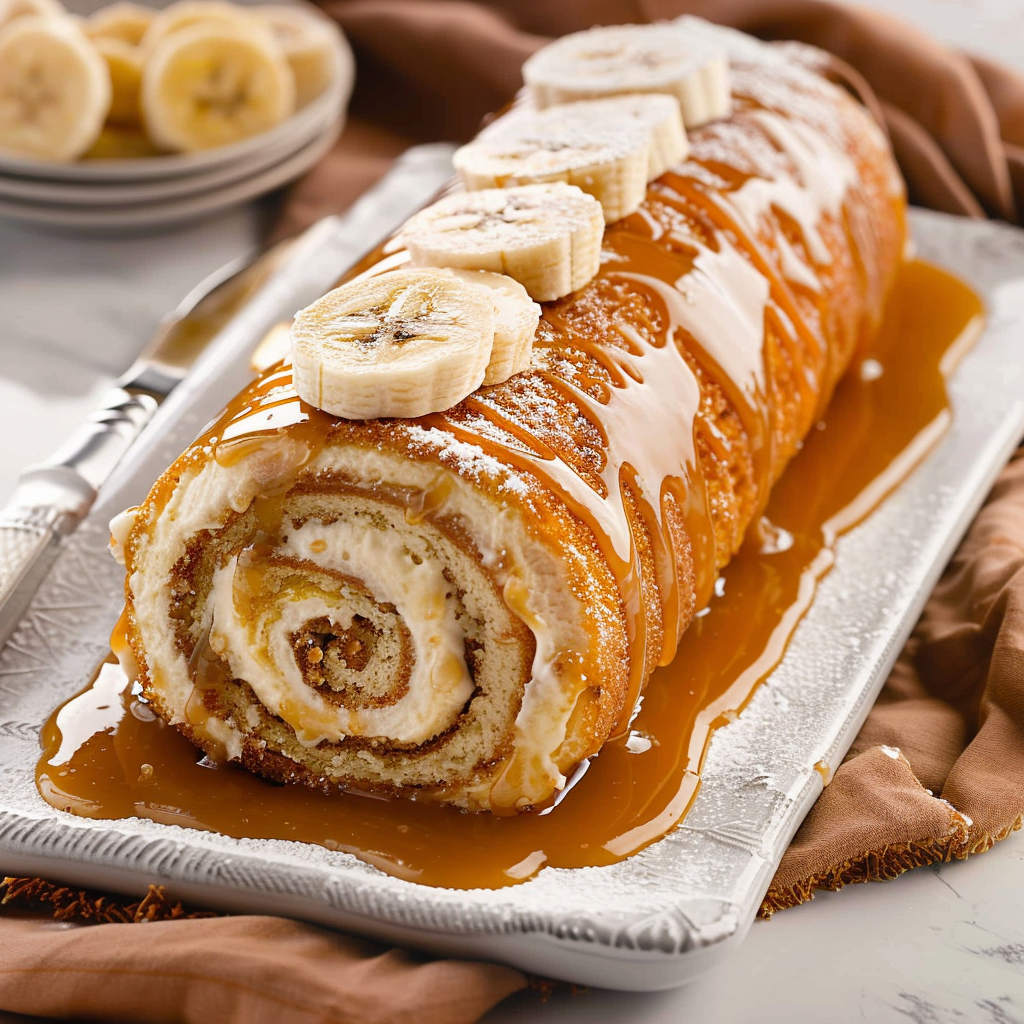 Deliciously Moist Banana Roll Cake Recipe