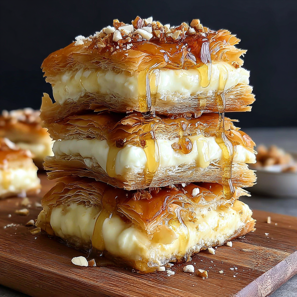 Delightful Honey-Drizzled Baklava Cheesecake Phyllo Cookies