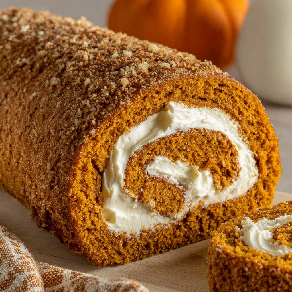Delightful Pumpkin Roll with Cream Cheese Filling