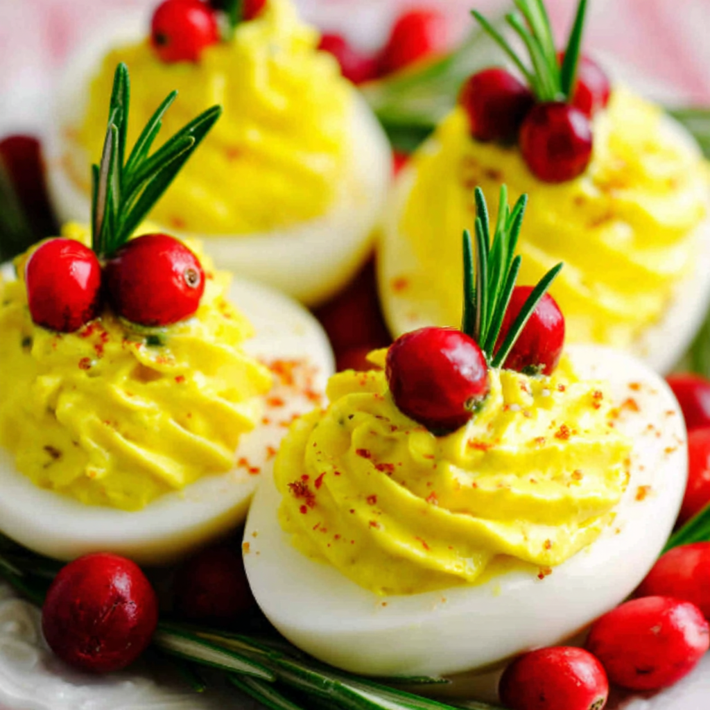 Festive Deviled Eggs to Brighten Your Christmas Table