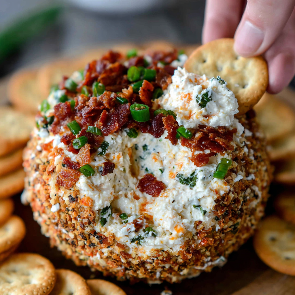 Jalapeño Popper Football Cheese Ball Recipe