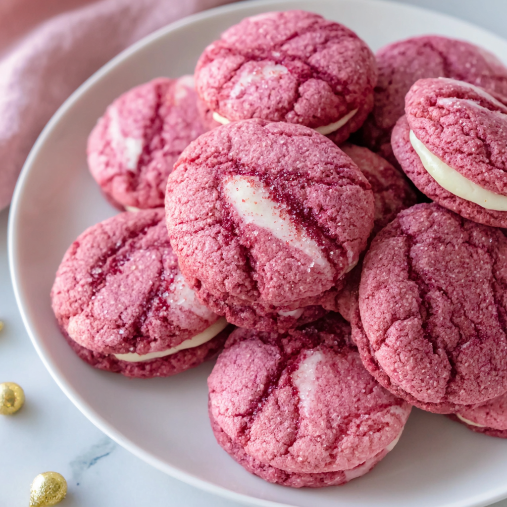 Decadent Pink Velvet Cookies: A Sweet Surprise