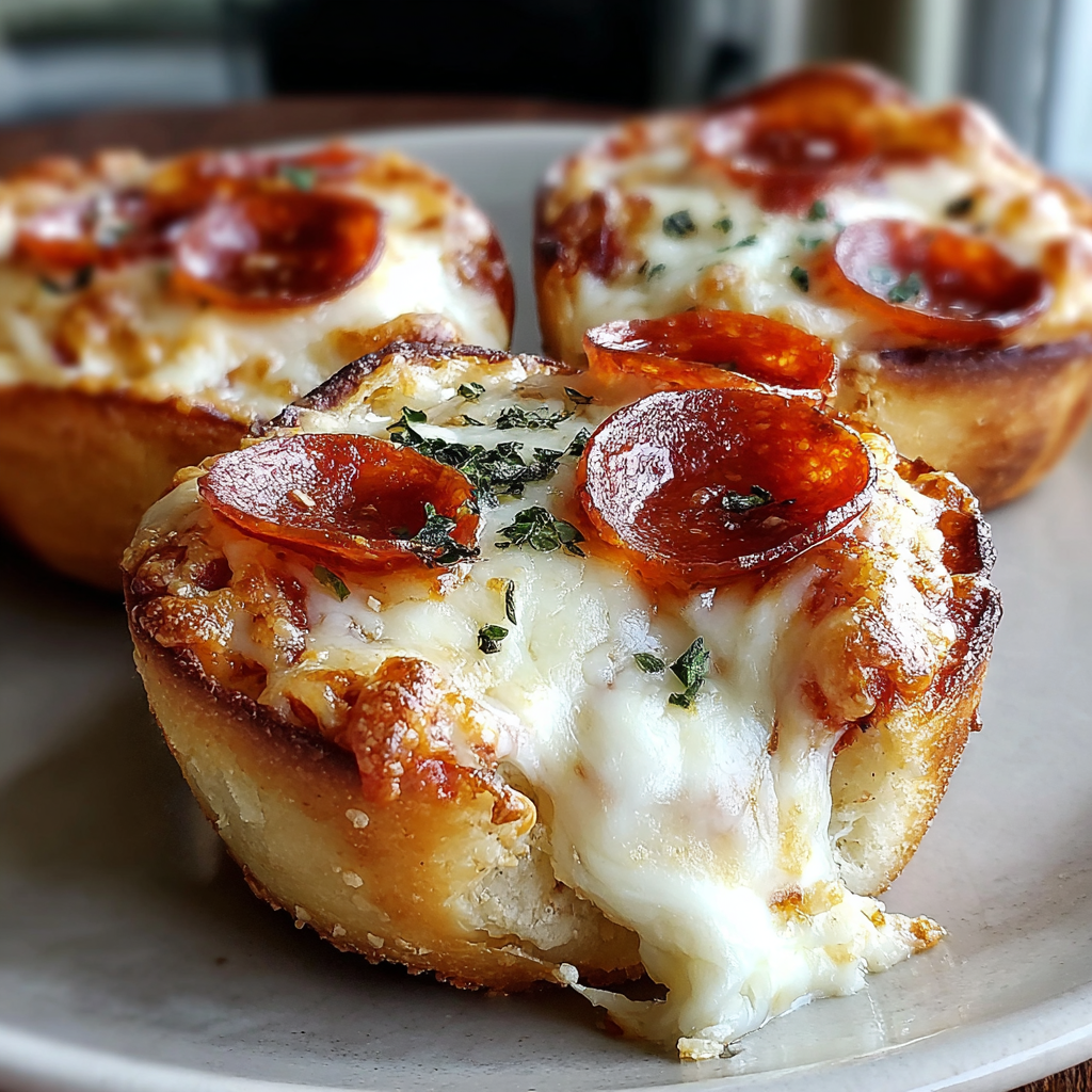 Delicious Mini Deep Dish Crescent Roll Pizzas