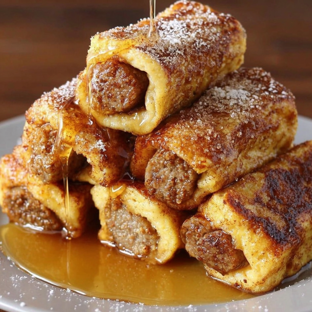 Delicious Sausage French Toast Roll-Ups for Breakfast