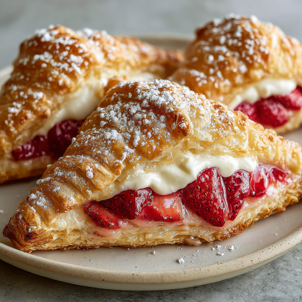 Delicious Strawberry Cheesecake Turnovers Recipe