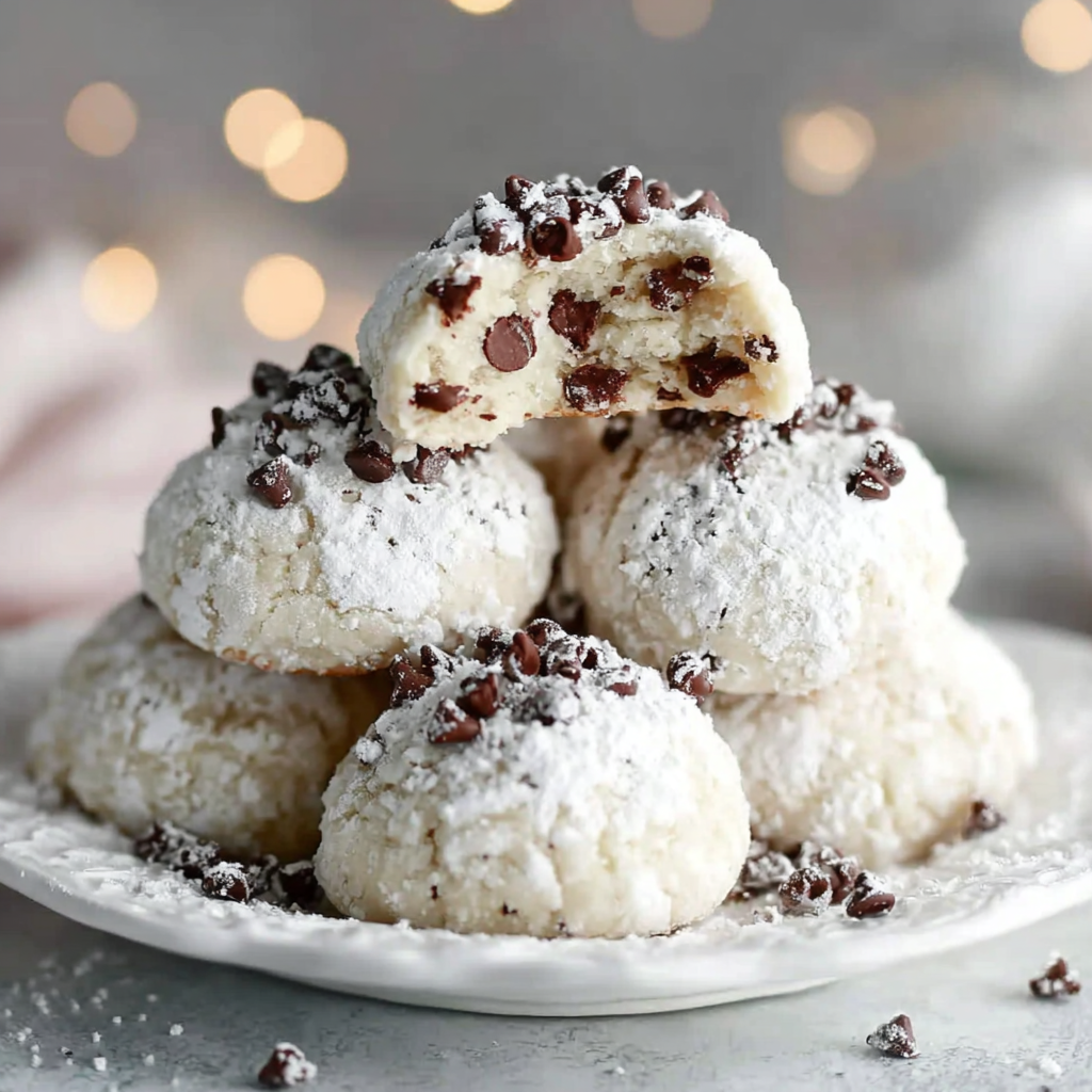 Delight with Mint Chocolate Chip Snowball Cookies