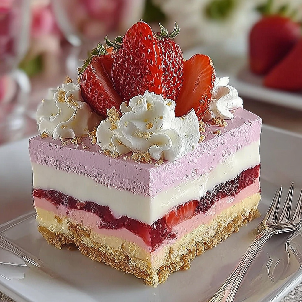 Delightful No-Bake Strawberry Jello Lasagna Recipe