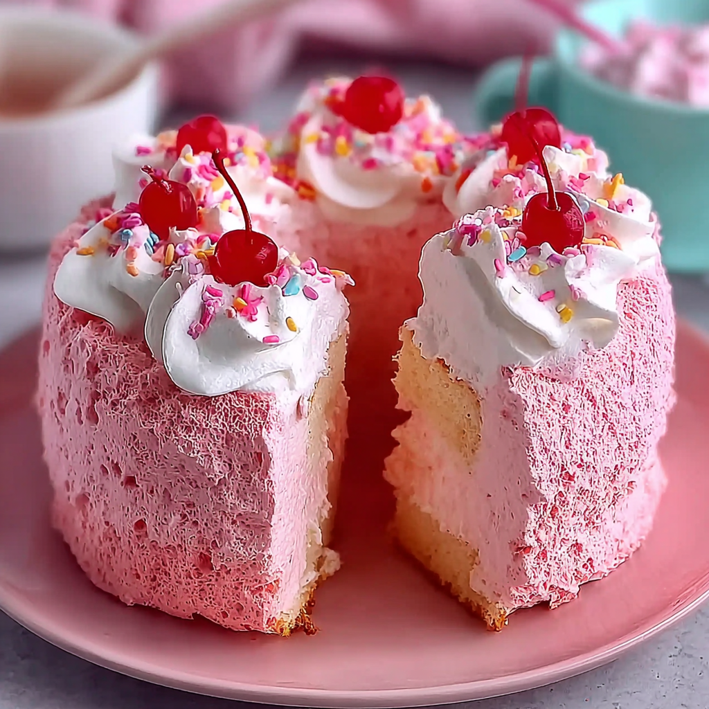 Delightful Pink Angel Food Cake for Special Occasions