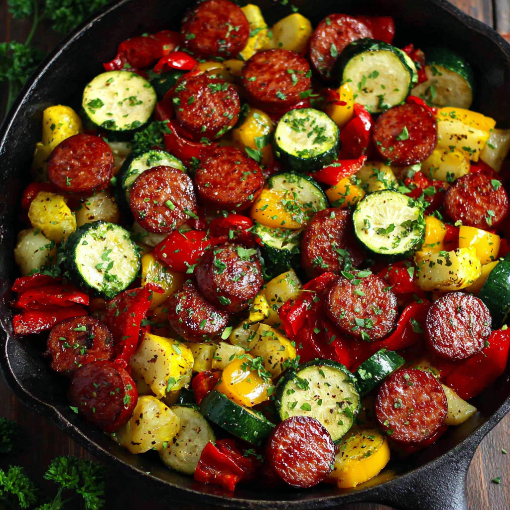 Flavor-Packed Sausage and Veggie Skillet Recipe