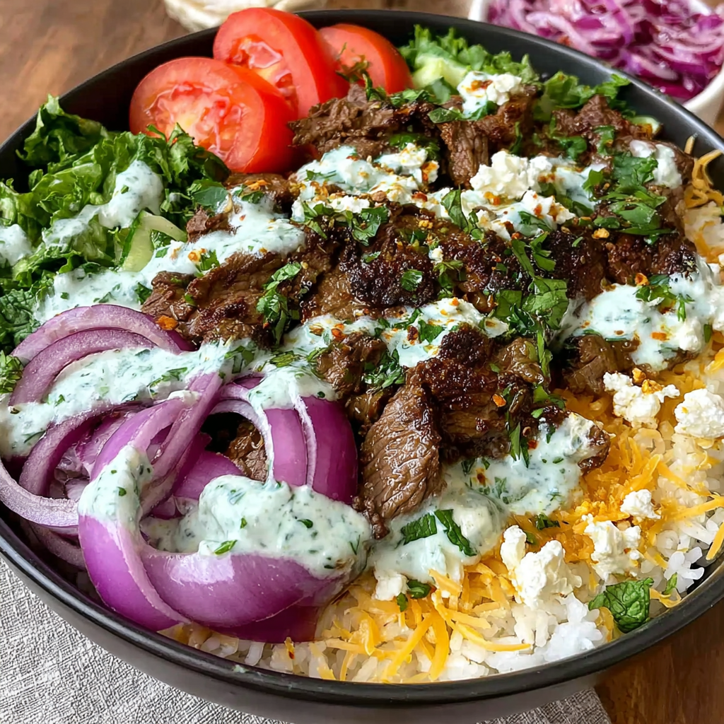 Lamb Gyro Bowls with Dreamy Creamy Sauce