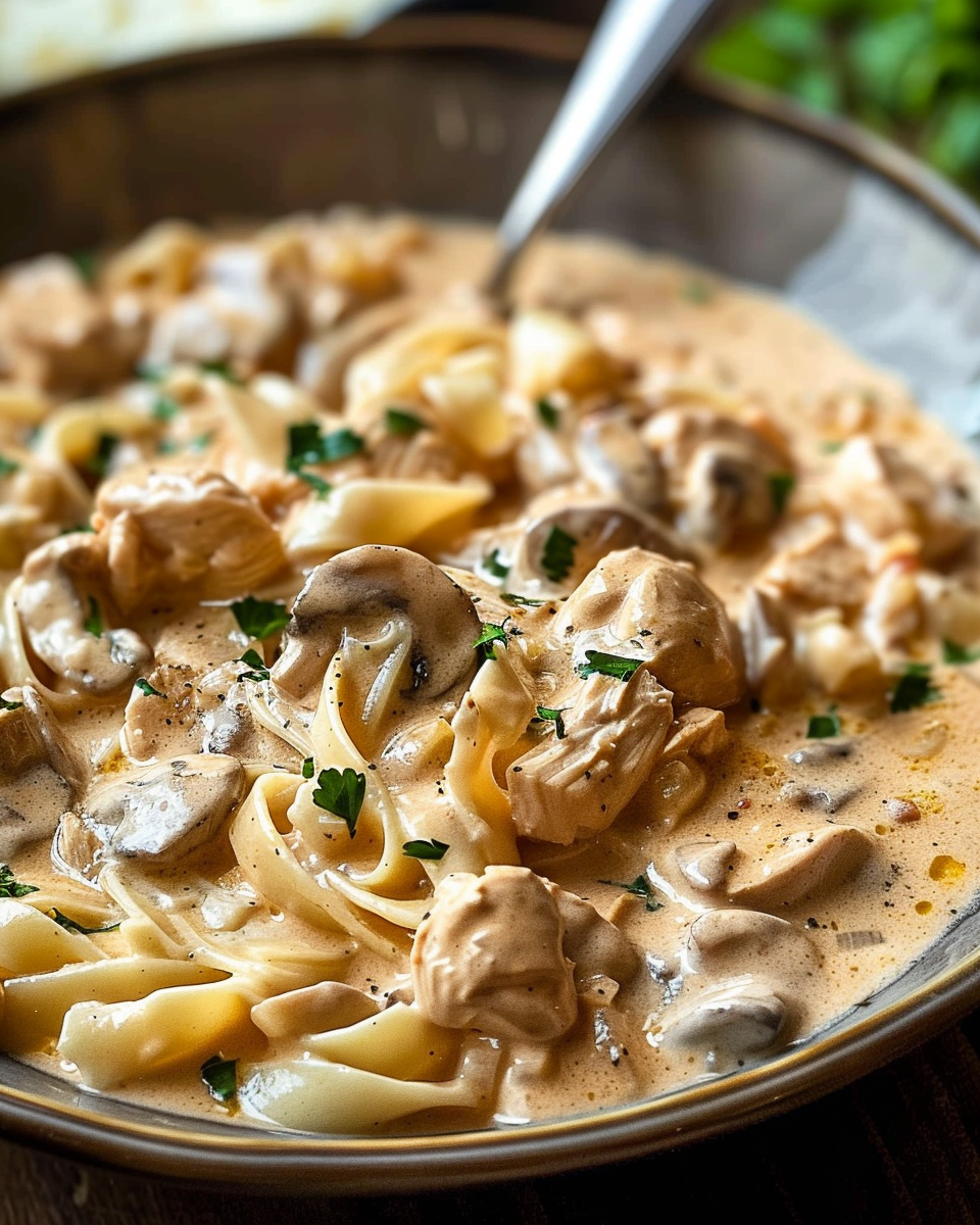 Rich and Flavorful Creamy Chicken Stroganoff Recipe