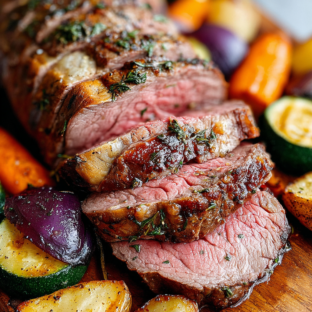 Savoring Roasted Beef and Garden Fresh Vegetables