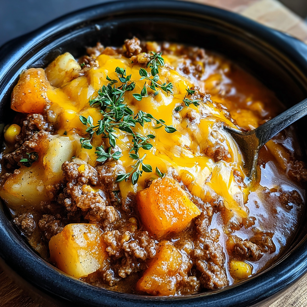 Savory and Hearty Crockpot Cowboy Casserole Dish