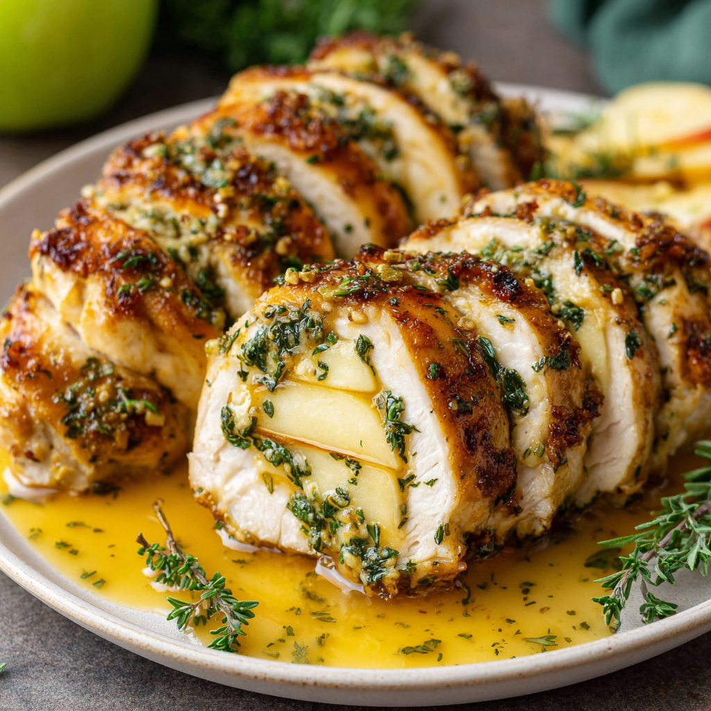 Savory Apple and Brie Stuffed Chicken Breasts