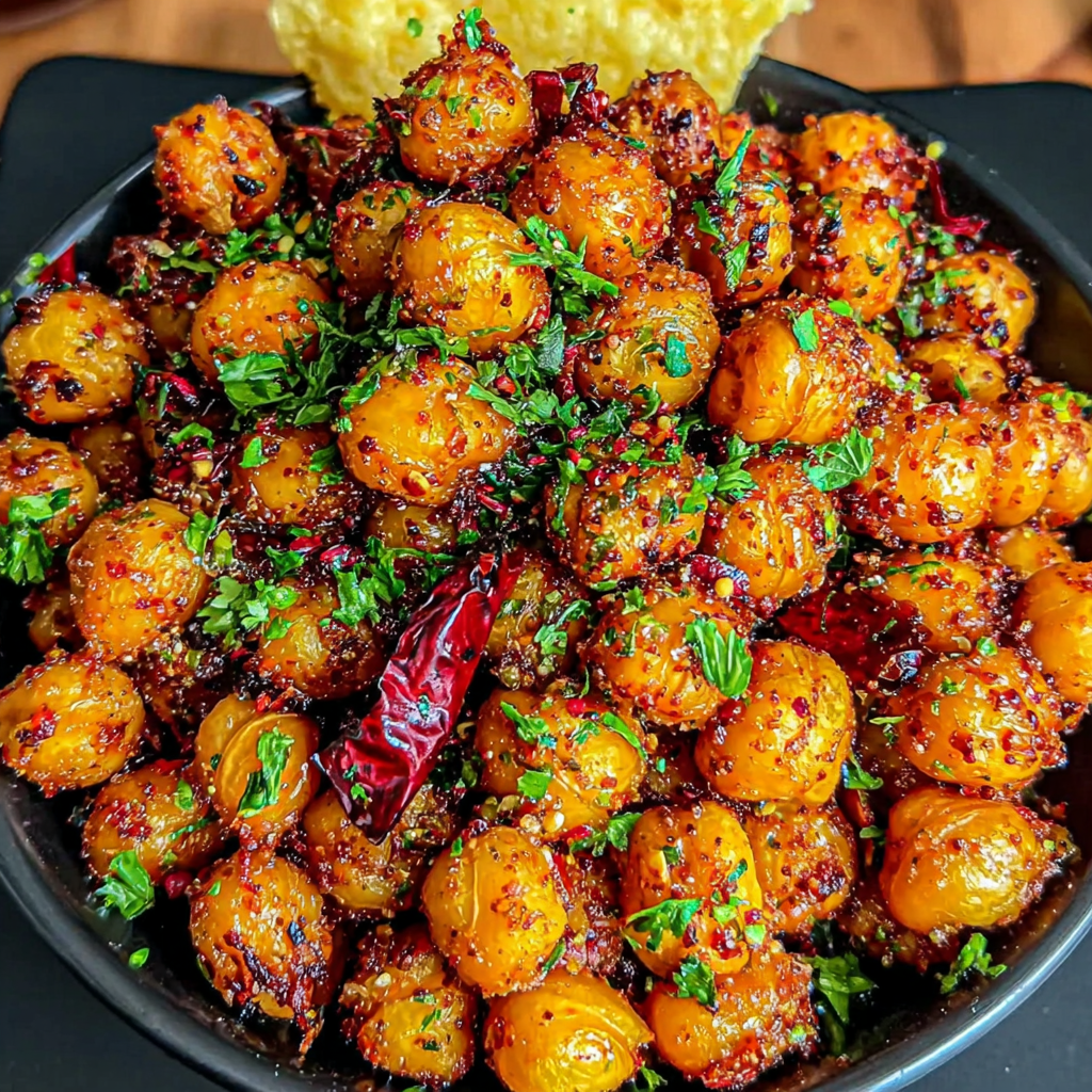 Savory Spicy Smoky Roasted Chickpeas Delight