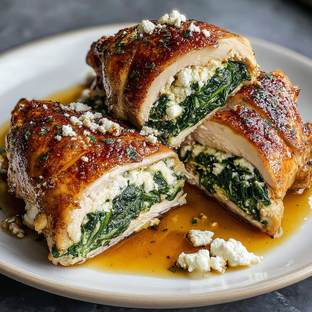 Savory Spinach and Feta Stuffed Chicken Breasts