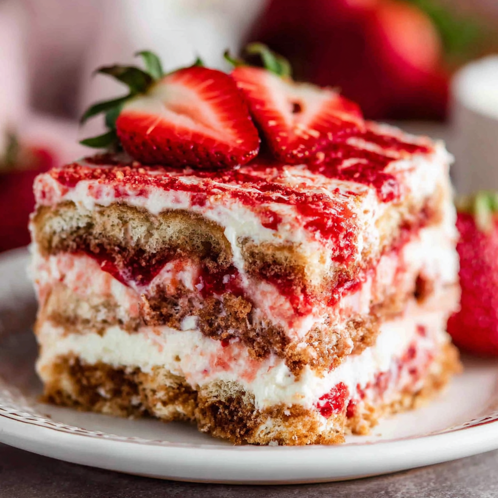 Savory Strawberry Tiramisu for Summer Delight