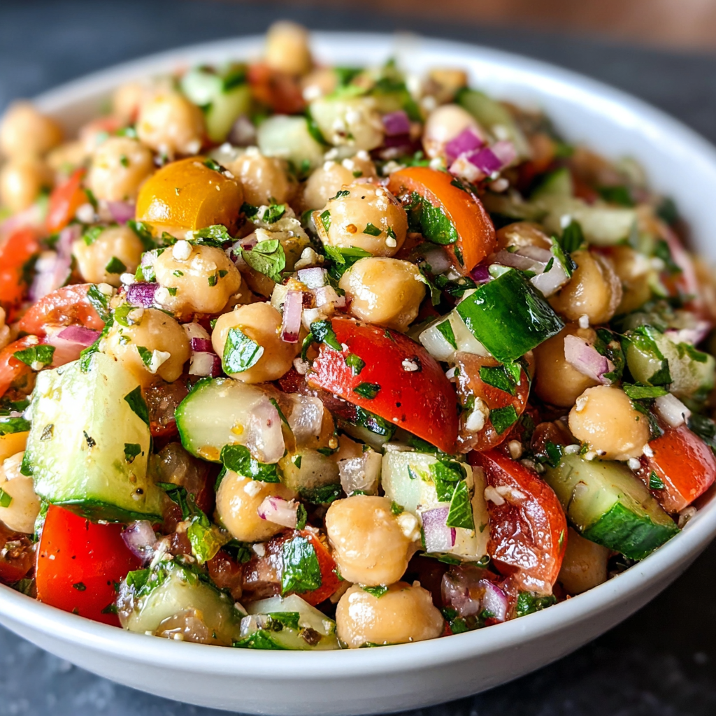 Bright and Flavorful Mediterranean Chickpea Salad