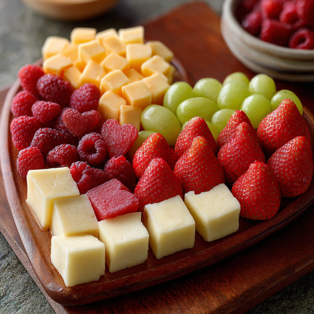 Create a Heart-Shaped Fruit and Cheese Platter