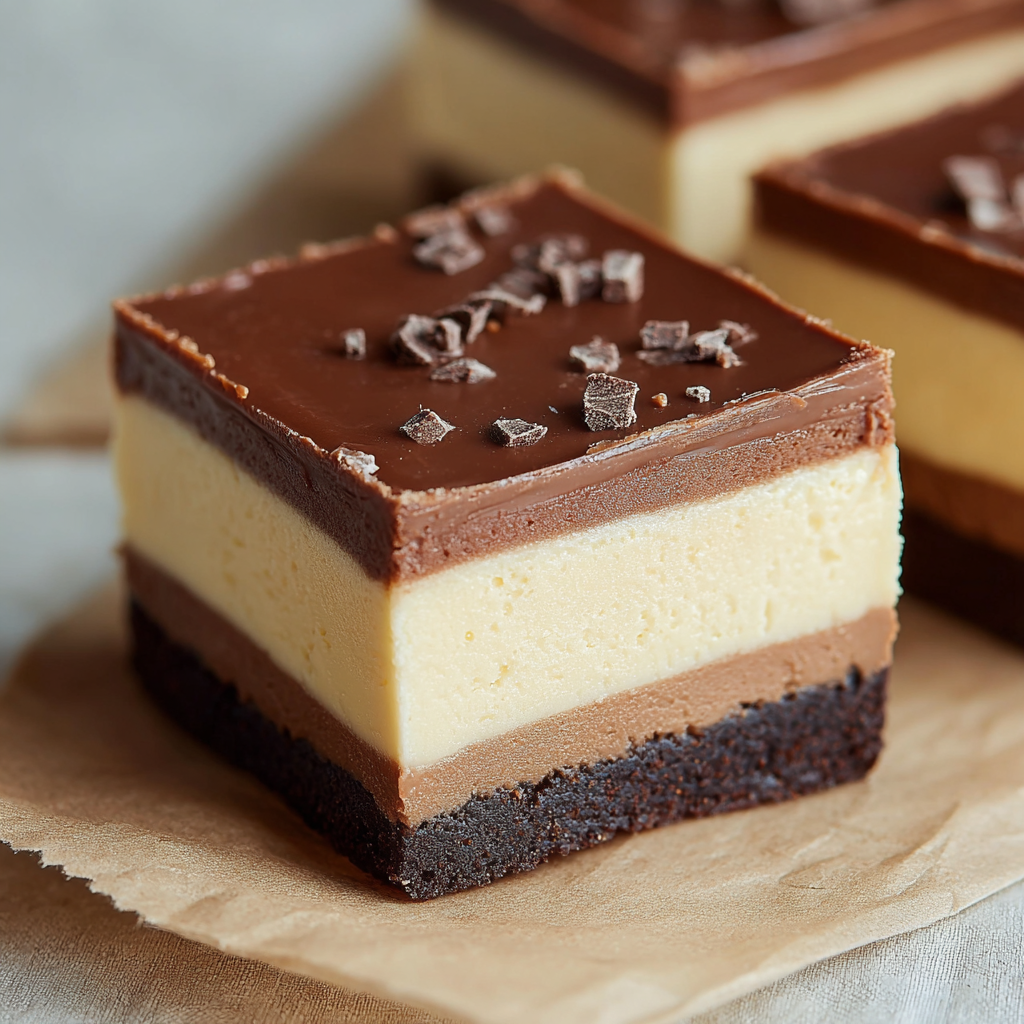Decadent 4 Layer Cheesecake Fudge Creation