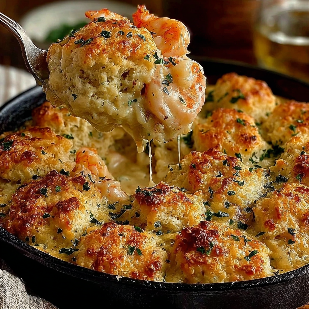 Savory Cheddar Bay Biscuit Seafood Pot Pie Recipe