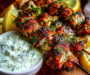 Savory Chicken Souvlaki with Creamy Tzatziki Sauce