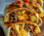 Creamy Cheesy Potato Burritos with Ground Beef