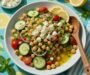 Mediterranean Chickpea Salad with Feta & Cucumber