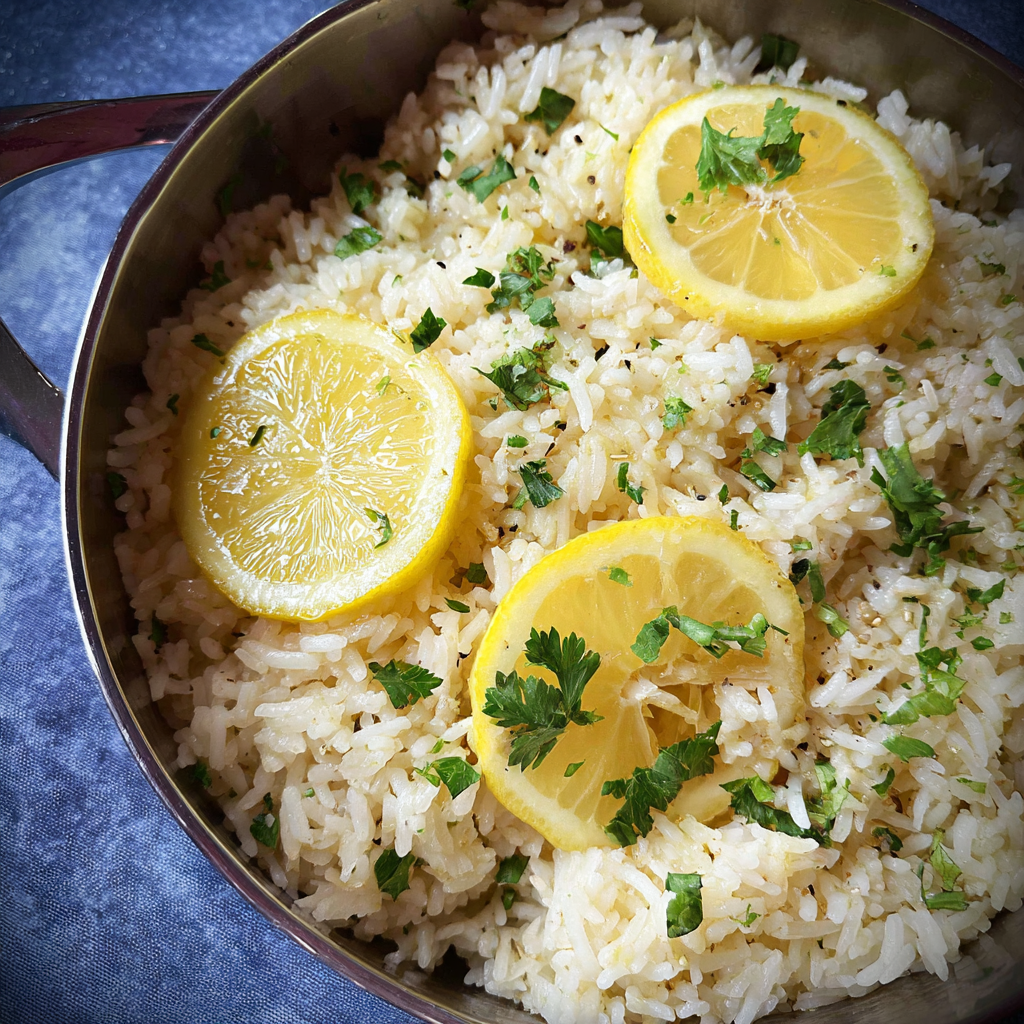 how to make Greek Lemon Rice Recipe step by step