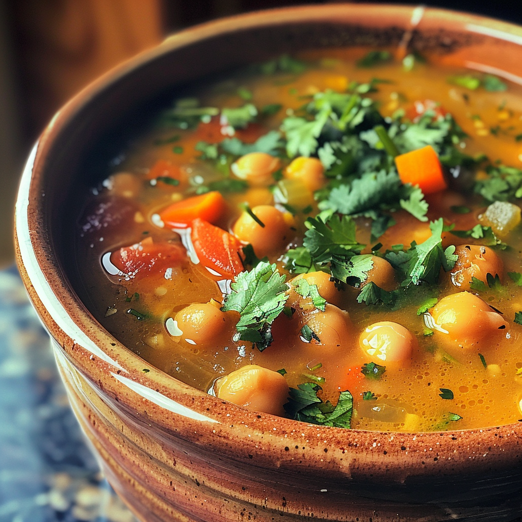 how to make Immunity-Boosting Mediterranean Chickpea And Vegetable Soup With Turmeric And Ginger step by step