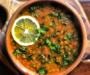 Mediterranean Lentil Soup with Spinach & Lemon