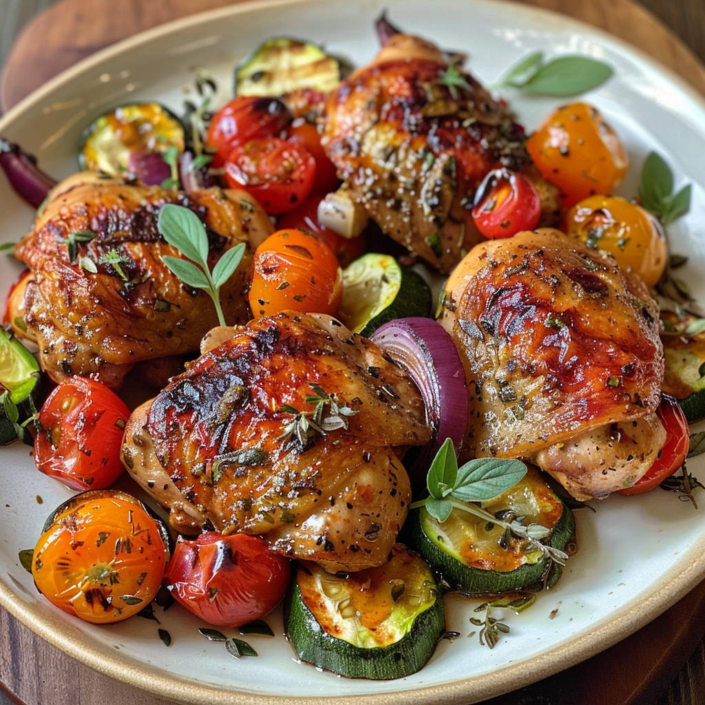 how to make Sheet Pan Mediterranean Chicken & Veggies With Zesty Lemon-Herb Marinade For Busy Weeknights step by step