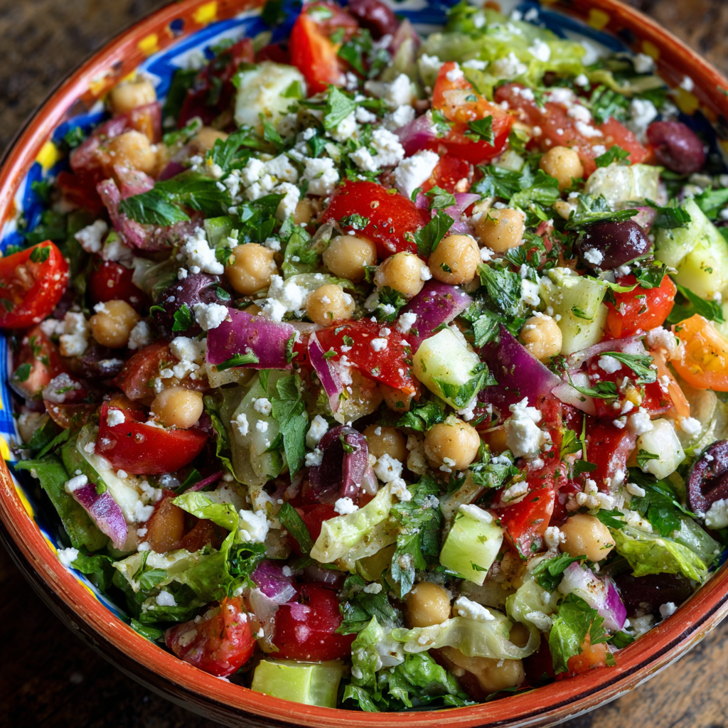 how to make This Chopped Mediterranean Salad Is So Good I Eat It Almost Every Day For Lunch step by step